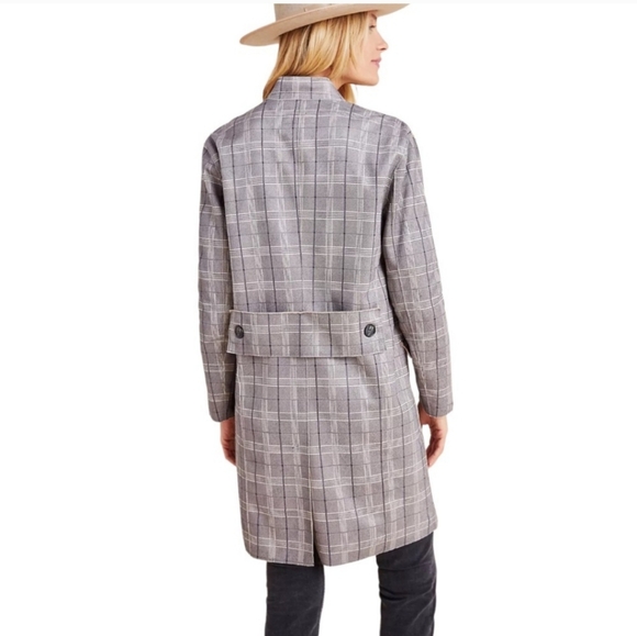 Blank NYC for Anthropologie Renegade Longline Plaid Blazer Jacket 42" bust - Picture 4 of 13